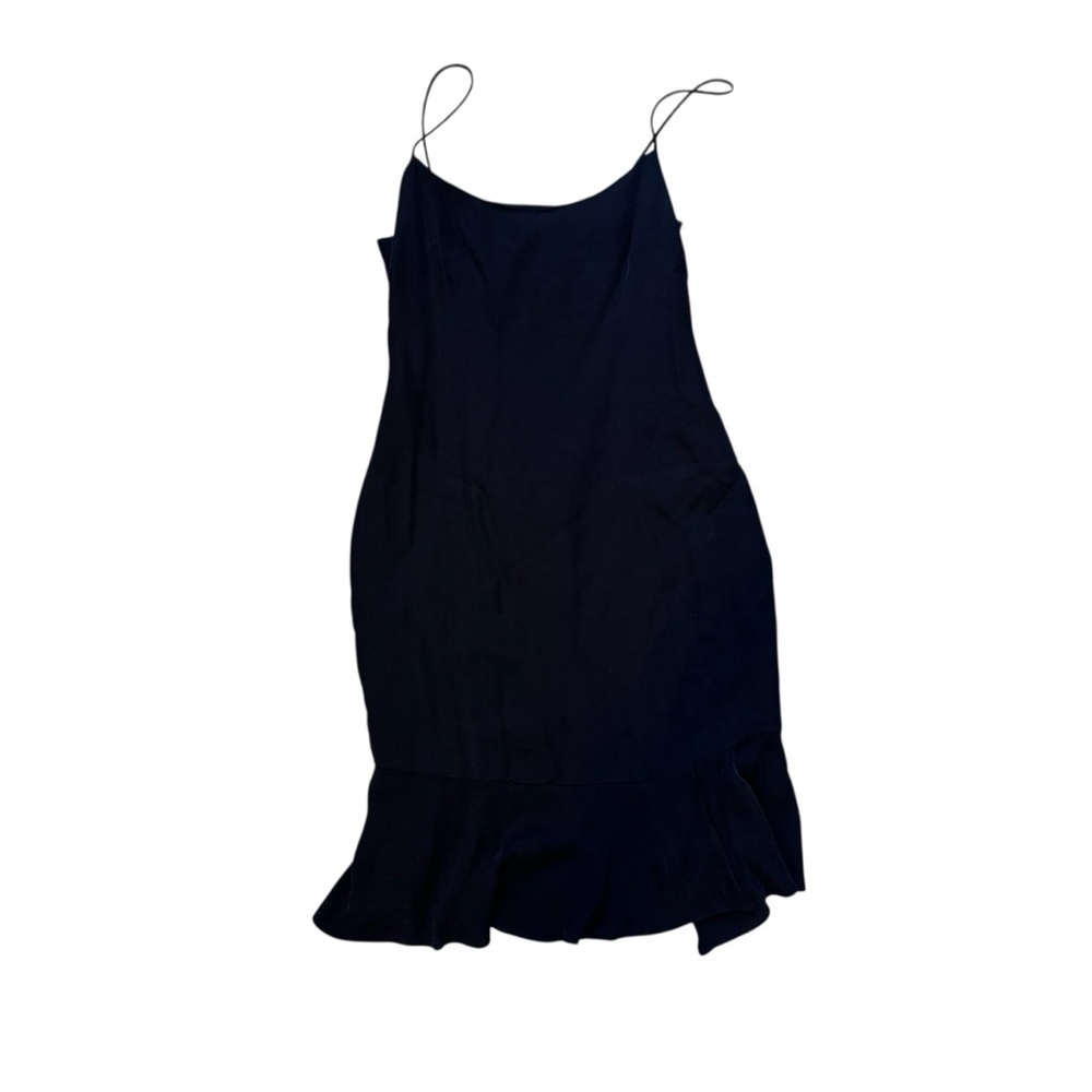 Milly Black Slip Cocktail Dress with Mermaid Hem Size 2 - Picture 2 of 16